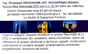 ingegner giuseppe vecchione albo nazionale ctu